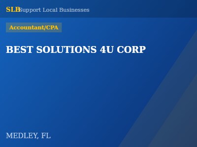 BEST SOLUTIONS 4U CORP — Accountant/CPA in MEDLEY, FL