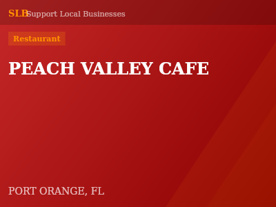 PEACH VALLEY CAFE — Restaurant in PORT ORANGE, FL
