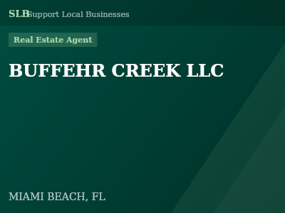 BUFFEHR CREEK LLC — Real Estate Agent in MIAMI BEACH, FL