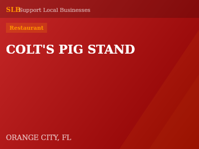 COLT'S PIG STAND — Restaurant in ORANGE CITY, FL