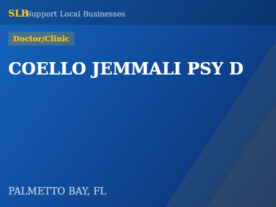 COELLO JEMMALI PSY D — Doctor/Clinic in PALMETTO BAY, FL