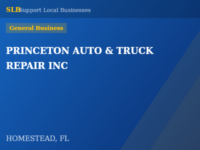 PRINCETON AUTO & TRUCK REPAIR INC — General Business in HOMESTEAD, FL