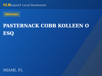 PASTERNACK COBB KOLLEEN O ESQ — Attorney in MIAMI, FL