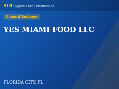 YES MIAMI FOOD LLC — General Business in FLORIDA CITY, FL
