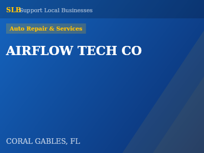AIRFLOW TECH CO — Auto Repair & Services in CORAL GABLES, FL
