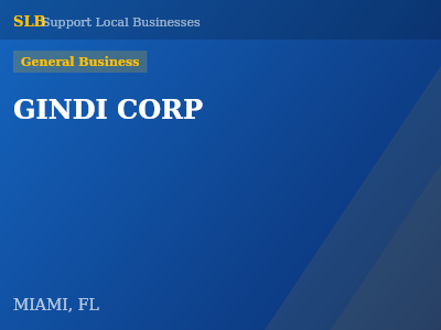 GINDI CORP — General Business in MIAMI, FL