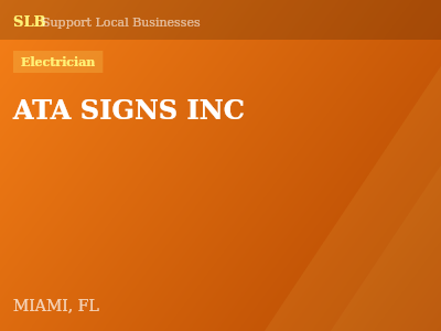ATA SIGNS INC — Electrician in MIAMI, FL