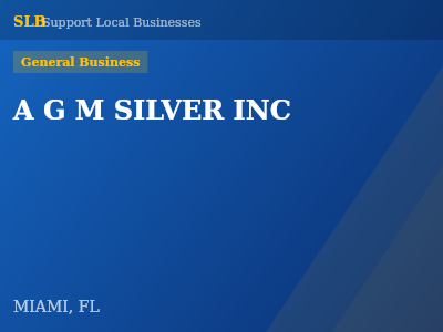 A G M SILVER INC — General Business in MIAMI, FL