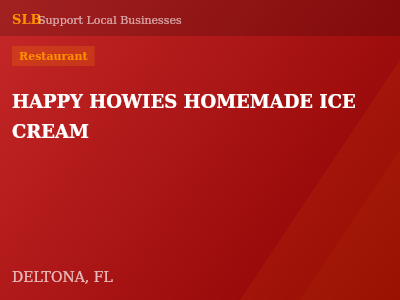 HAPPY HOWIES HOMEMADE ICE CREAM — Restaurant in DELTONA, FL
