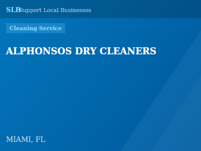 ALPHONSOS DRY CLEANERS — Cleaning Service in MIAMI, FL