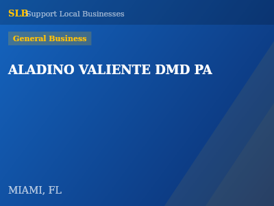ALADINO VALIENTE DMD PA — General Business in MIAMI, FL