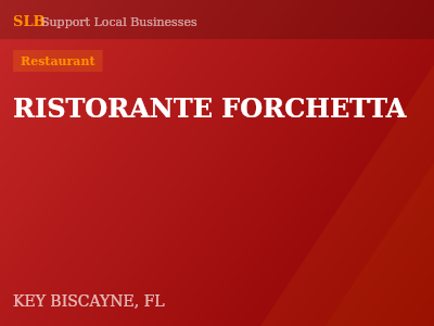 RISTORANTE FORCHETTA — Restaurant in KEY BISCAYNE, FL