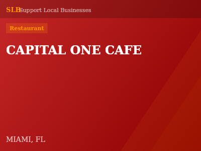 CAPITAL ONE CAFE — Restaurant in MIAMI, FL