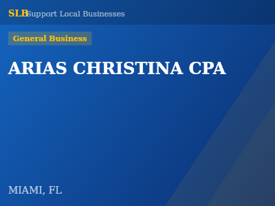 ARIAS CHRISTINA CPA — General Business in MIAMI, FL