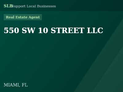 550 SW 10 STREET LLC — Real Estate Agent in MIAMI, FL