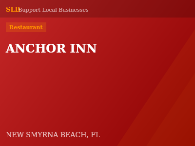 ANCHOR INN — Restaurant in NEW SMYRNA BEACH, FL