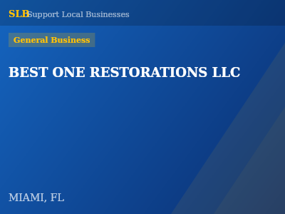BEST ONE RESTORATIONS LLC — General Business in MIAMI, FL