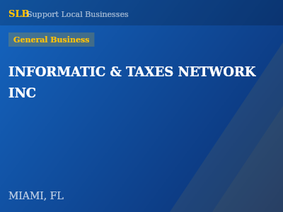 INFORMATIC & TAXES NETWORK INC — General Business in MIAMI, FL