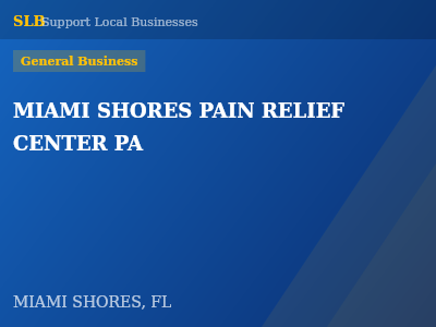 MIAMI SHORES PAIN RELIEF CENTER PA — General Business in MIAMI SHORES, FL