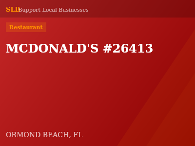 MCDONALD'S #26413 — Restaurant in ORMOND BEACH, FL