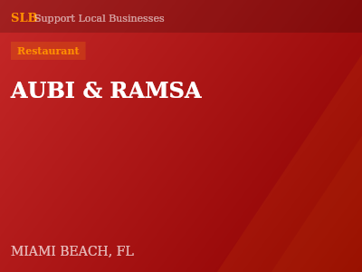 AUBI & RAMSA — Restaurant in MIAMI BEACH, FL