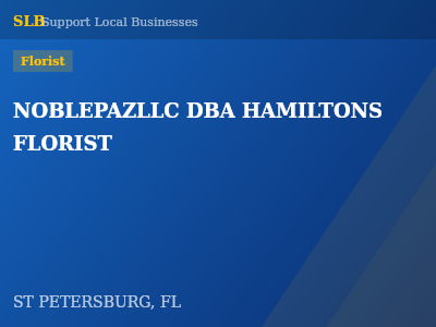 NOBLEPAZLLC DBA HAMILTONS FLORIST — Florist in ST PETERSBURG, FL