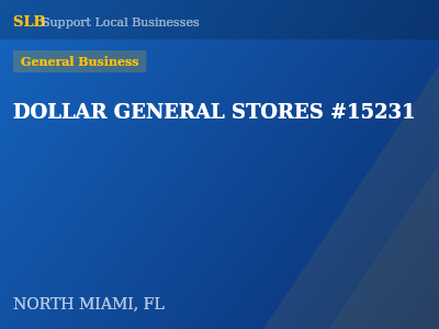 DOLLAR GENERAL STORES #15231 — General Business in NORTH MIAMI, FL