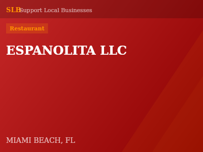 ESPANOLITA LLC — Restaurant in MIAMI BEACH, FL