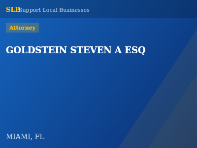 GOLDSTEIN STEVEN A ESQ — Attorney in MIAMI, FL