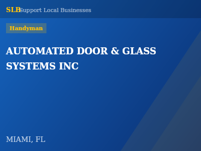 AUTOMATED DOOR & GLASS SYSTEMS INC — Handyman in MIAMI, FL