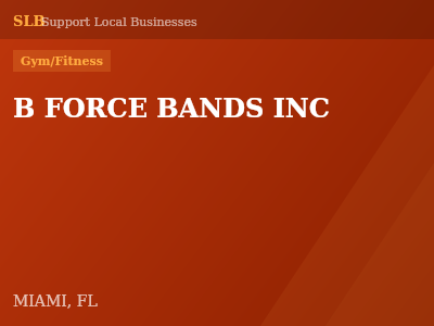 B FORCE BANDS INC — Gym/Fitness in MIAMI, FL