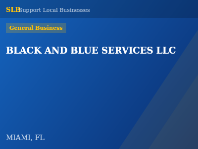 BLACK AND BLUE SERVICES LLC — General Business in MIAMI, FL