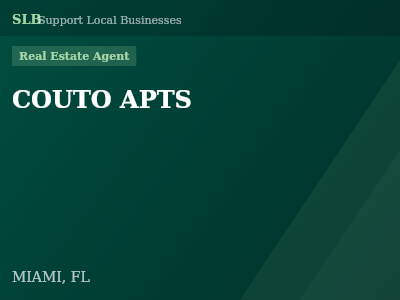 COUTO APTS — Real Estate Agent in MIAMI, FL