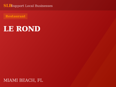 LE ROND — Restaurant in MIAMI BEACH, FL