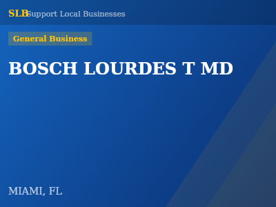 BOSCH LOURDES T MD — General Business in MIAMI, FL