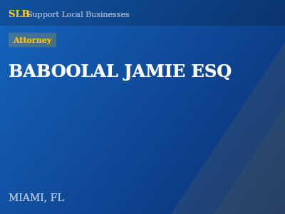 BABOOLAL JAMIE ESQ — Attorney in MIAMI, FL