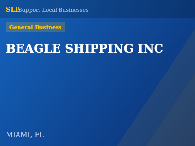 BEAGLE SHIPPING INC — General Business in MIAMI, FL