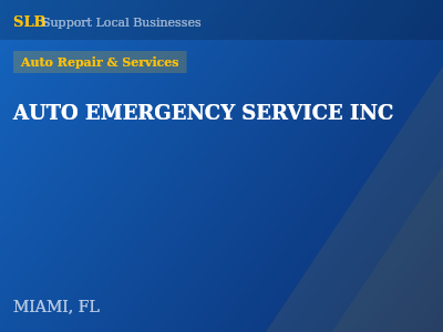 AUTO EMERGENCY SERVICE INC — Auto Repair & Services in MIAMI, FL