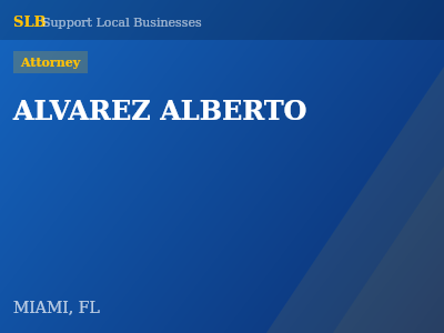 ALVAREZ ALBERTO — Attorney in MIAMI, FL