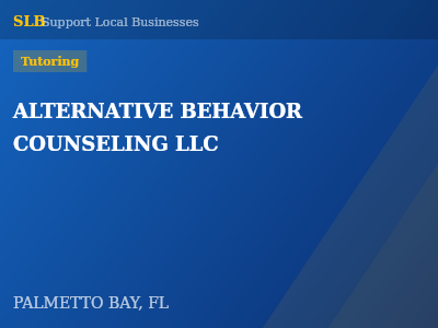 ALTERNATIVE BEHAVIOR COUNSELING LLC — Tutoring in PALMETTO BAY, FL
