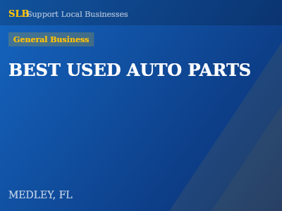 BEST USED AUTO PARTS — General Business in MEDLEY, FL