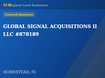 GLOBAL SIGNAL ACQUISITIONS II LLC #878189 — General Business in HOMESTEAD, FL