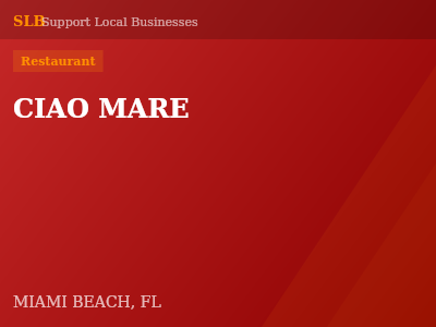 CIAO MARE — Restaurant in MIAMI BEACH, FL