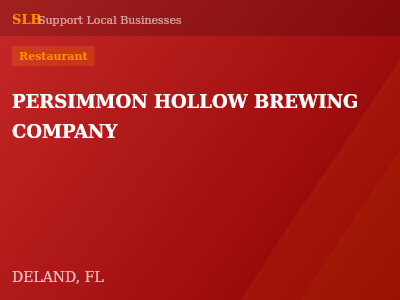 PERSIMMON HOLLOW BREWING COMPANY — Restaurant in DELAND, FL