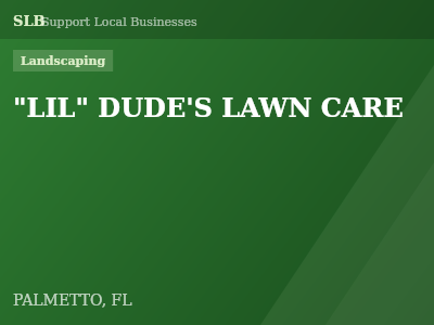 "LIL" DUDE'S LAWN CARE — Landscaping in PALMETTO, FL
