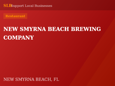 NEW SMYRNA BEACH BREWING COMPANY — Restaurant in NEW SMYRNA BEACH, FL