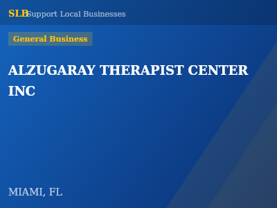 ALZUGARAY THERAPIST CENTER INC — General Business in MIAMI, FL