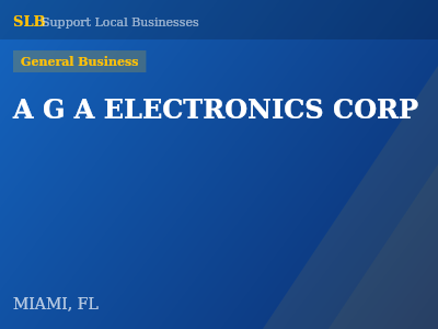 A G A ELECTRONICS CORP — General Business in MIAMI, FL