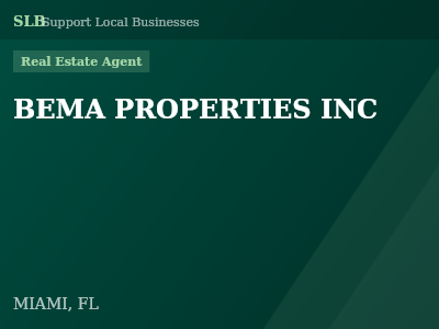 BEMA PROPERTIES INC — Real Estate Agent in MIAMI, FL