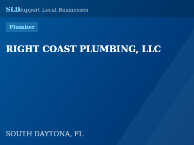 RIGHT COAST PLUMBING, LLC — Plumber in SOUTH DAYTONA, FL